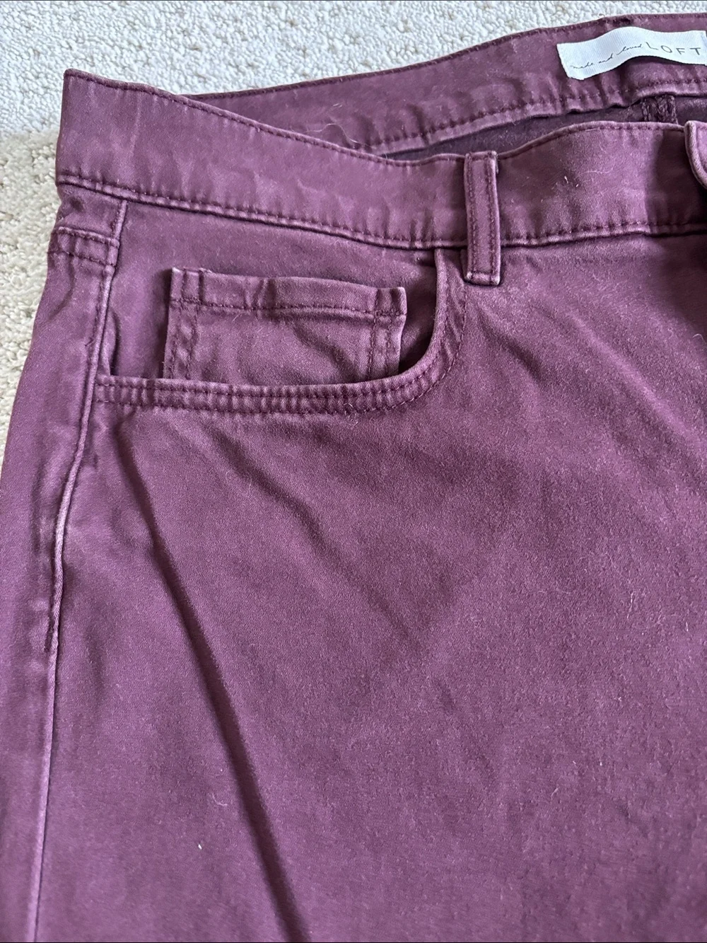 LOFT Slim Pants in Wine Mauve Women’s Size 6 / 28